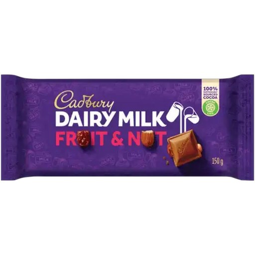 Cadbury Dairy Milk Fruit & Nut Chocolate Slab 150g