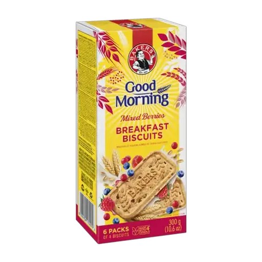 Bakers Good Morning Mixed Berries Flavoured Breakfast Biscuits 300g