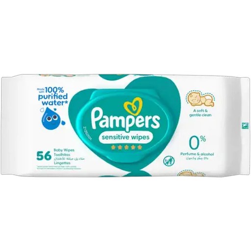Pampers Sensitive Baby Wipes 56 Pack