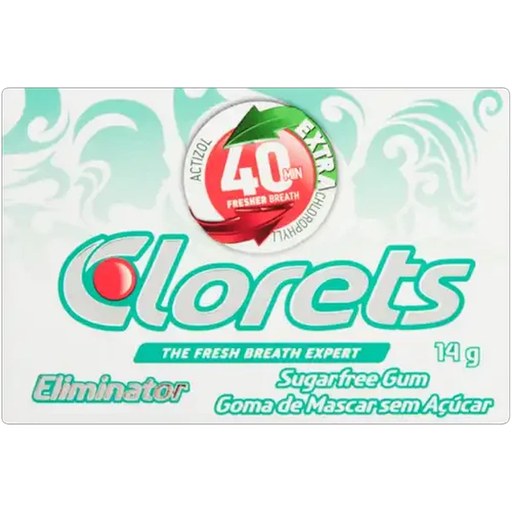 Clorets Eliminator Sugarfree Gum 10 Pack
