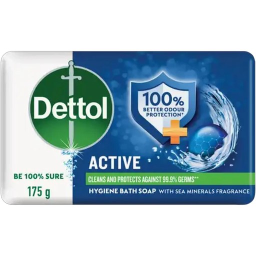 Dettol Active Hygiene Bath Soap Bar 175g