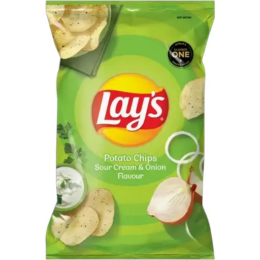 Lay's Sour Cream & Onion Flavoured Potato Chips 120g