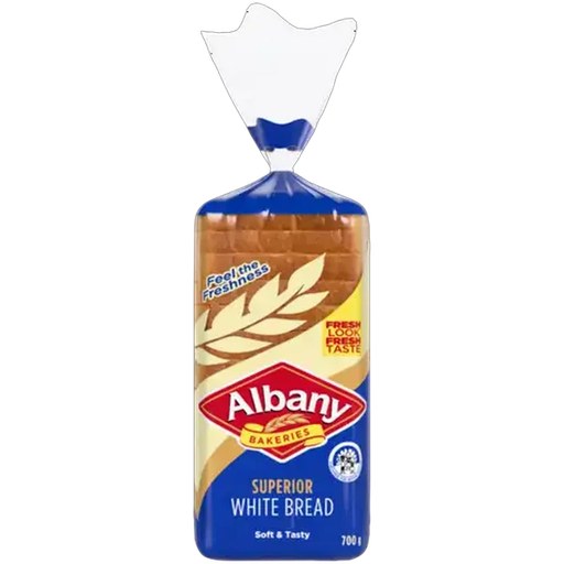 Albany Superior Sliced White Bread Loaf 700g