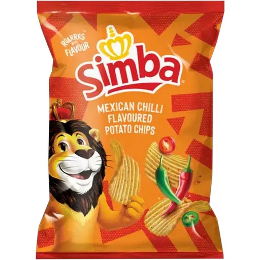 Simba Mexican Chilli Flavoured Potato Chips 120g
