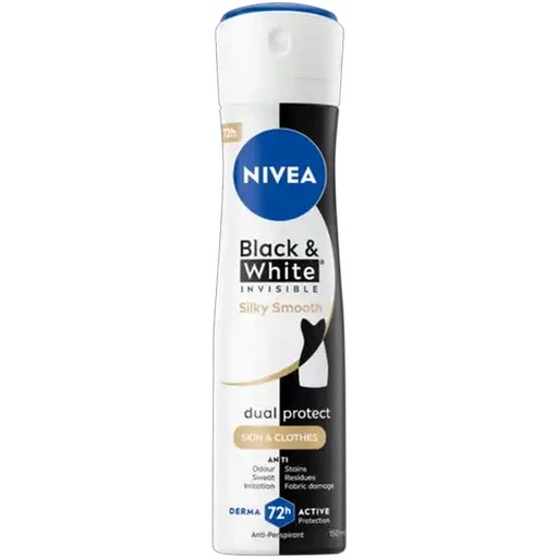 NIVEA Black & White Invisible Silky Smooth Anti-Perspirant Spray 150ml