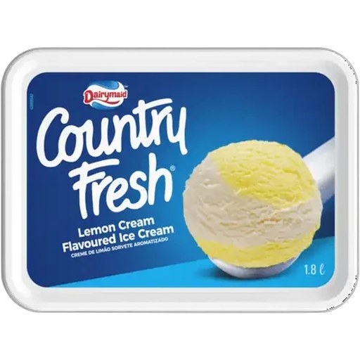 Dairymaid Country Fresh Lemon Cream Flavoured Ice Cream 1.8L