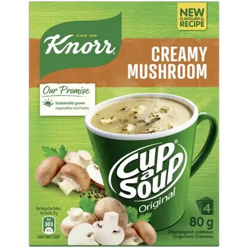 Knorr Cup-a-Soup Creamy Mushroom Instant Soup 4 x 20g