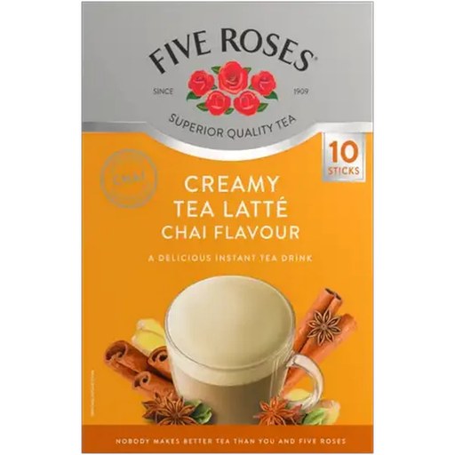 Five Roses Chai Flavour Creamy Tea Latté 10 Pack