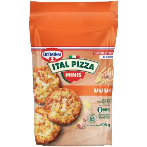 Dr. Oetker Ital Pizza Frozen Hawaiian Pizza Minis 8 Pack