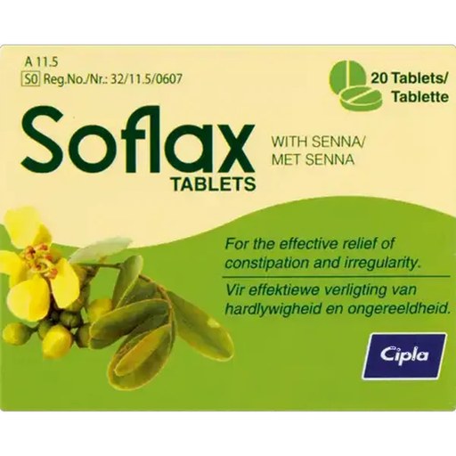 Cipla Soflax Sennoside Tablets 20 Pack