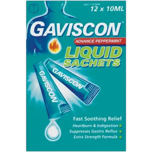 Gaviscon Advance Peppermint Antacid Liquid 12 x 10ml
