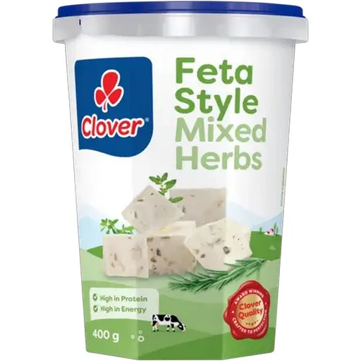 Clover Mixed Herbs Feta Style Cheese 400g