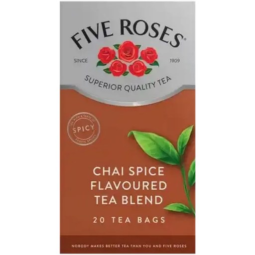 Five Roses Chai Spice Flavoured Tea Blend 20 Pack