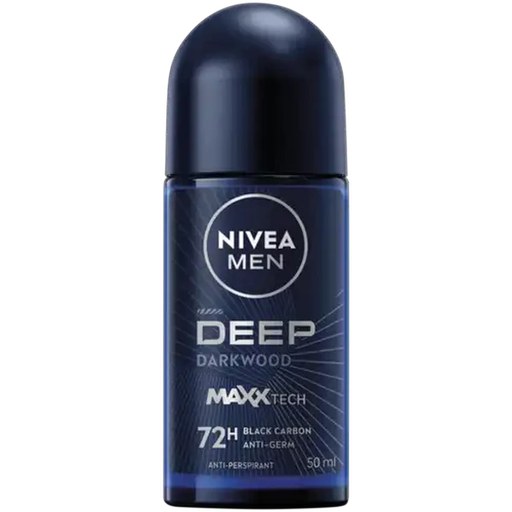 NIVEA MEN DEEP Black Carbon Dark Wood Anti-Perspirant Roll-On 50ml