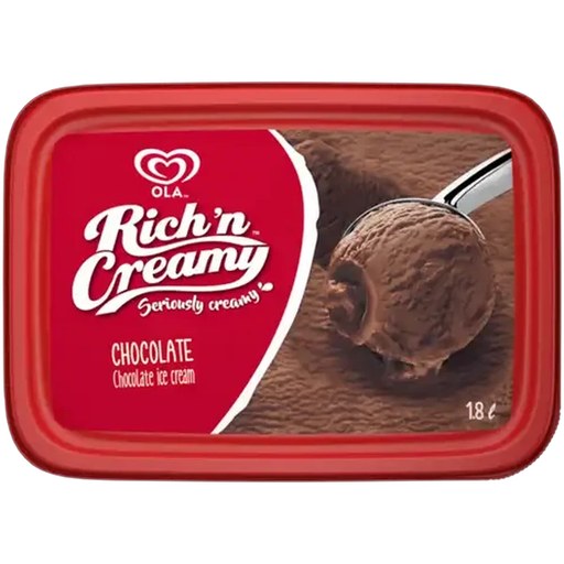 Ola Rich 'n Creamy Chocolate Flavoured Ice Cream 1.8L