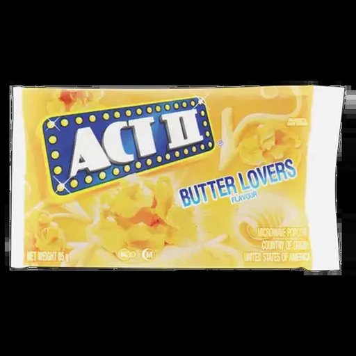 ACT II Butter Lovers Flavoured Microwave Popcorn 85g