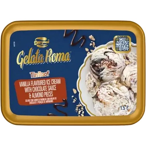 Dairymaid Gelata Roma Tin Roof Ice Cream 1.5L