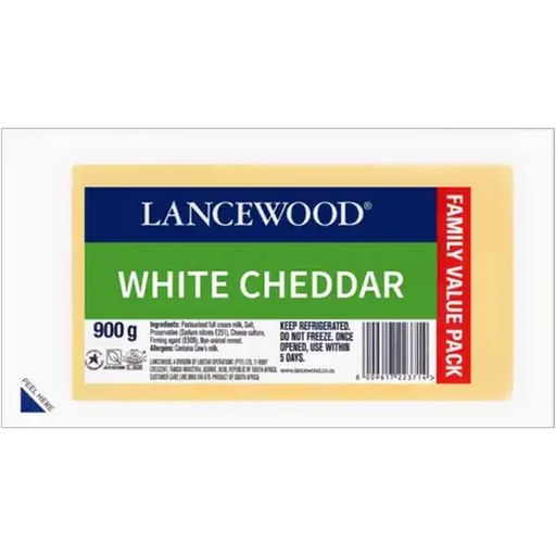LANCEWOOD White Cheddar Cheese 900g