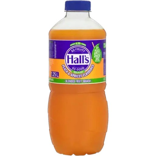 Hall's Peach & Apricot Flavoured Blended Fruit Squash 1.25L