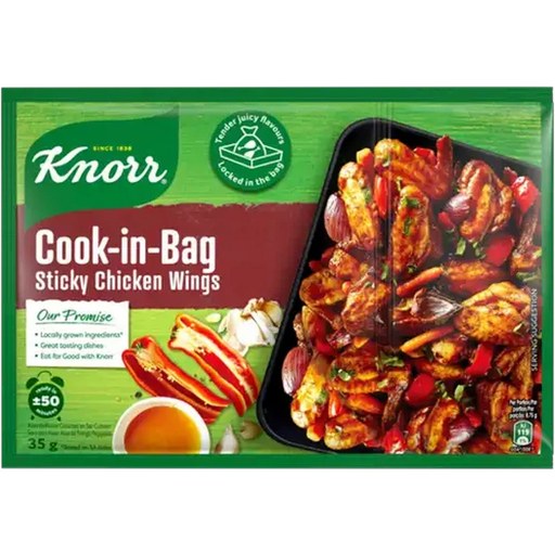 Knorr Sticky Chicken Wings Cook-in-Bag 35g