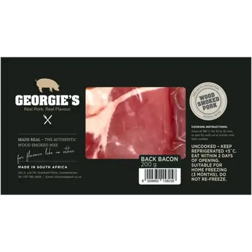 Georgie's Wood Smoked Back Bacon 200g