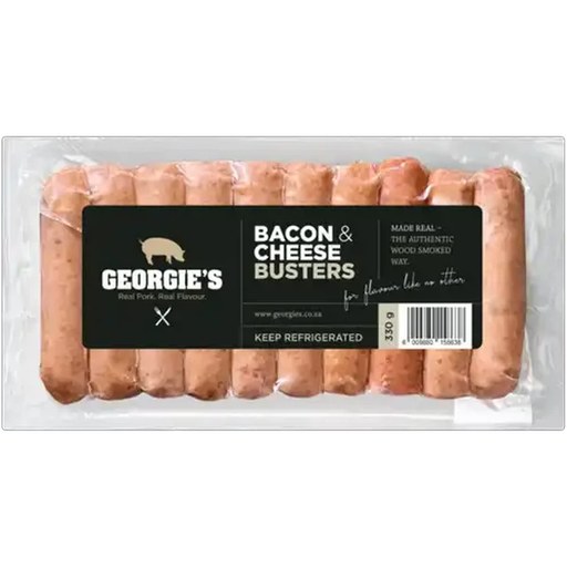 Georgie's Wood Smoked Bacon & Cheese Busters 330g