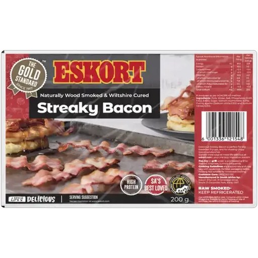 Eskort Wood Smoked Rindless Streaky Bacon 200g