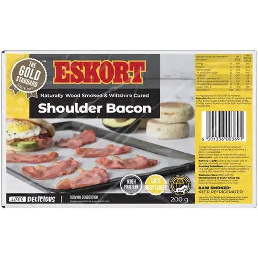 Eskort Wood Smoked Shoulder Bacon 200g