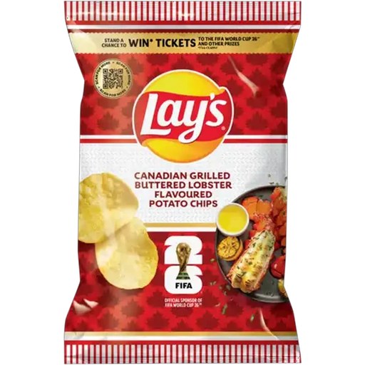Lay's Canadian Grilled Buttered Lobster Flavoured Potato Chips 120g