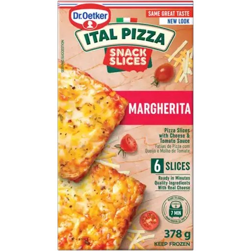 Dr. Oetker Ital Pizza Snack Slices Frozen Margherita Pizza Slices 378g