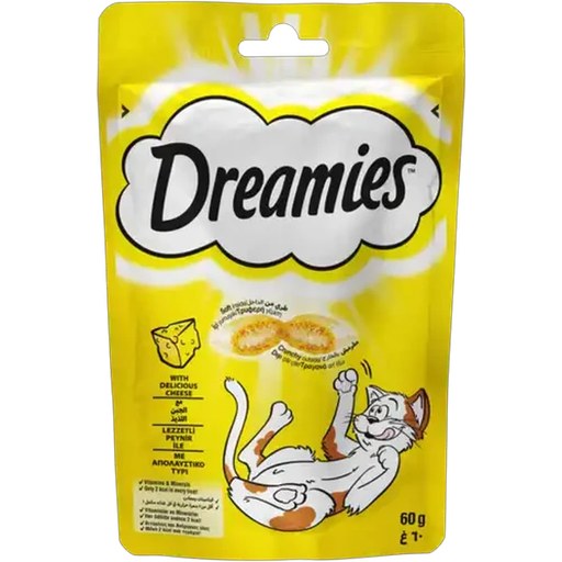 Dreamies Dry Cat Treats with Delicious Cheese 60g