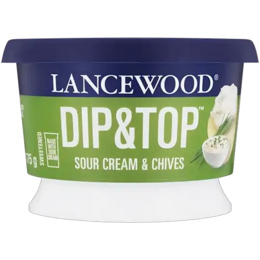 LANCEWOOD DIP&TOP Sour Cream & Chives Dip 175g