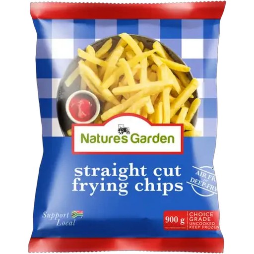 Nature's Garden Frozen Straight Cut Frying Chips 900g
