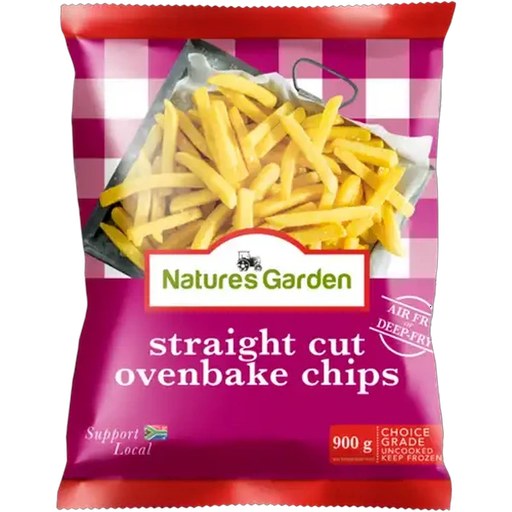 Nature's Garden Frozen Straight Cut Ovenbake Chips 900g