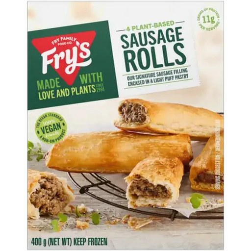 Fry's Frozen Plant-Based Sausage Rolls 400g