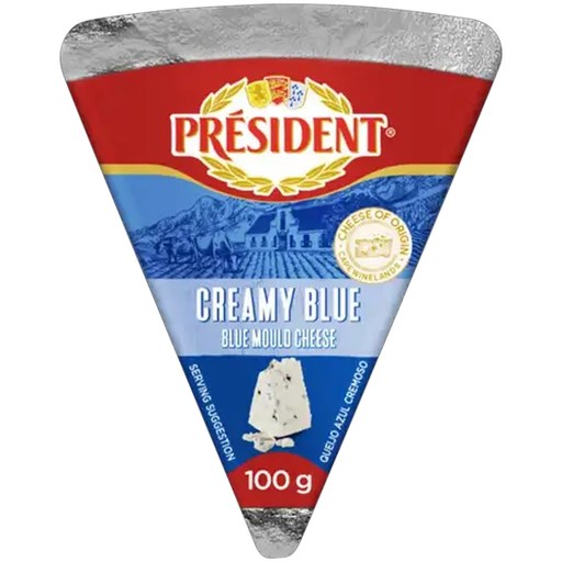 Président Creamy Blue Blue Mould Semi-Hard Cheese Wedge 100g