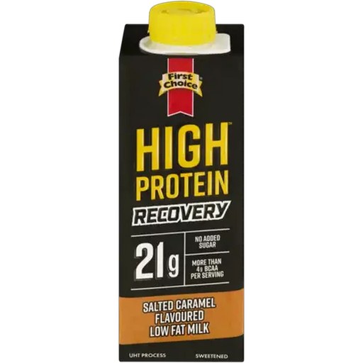 First Choice High Protein Recovery Salted Caramel Flavoured Low Fat Milk 250ml