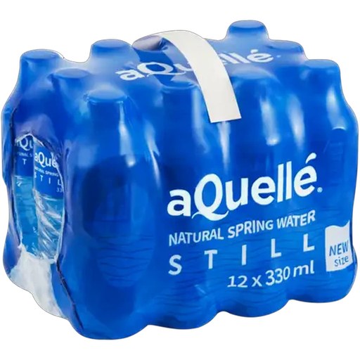 aQuellé Natural Still Spring Water Bottles 12 x 330ml