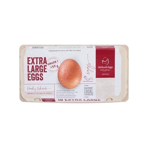 Midlands Extra Large Eggs 18 Pack