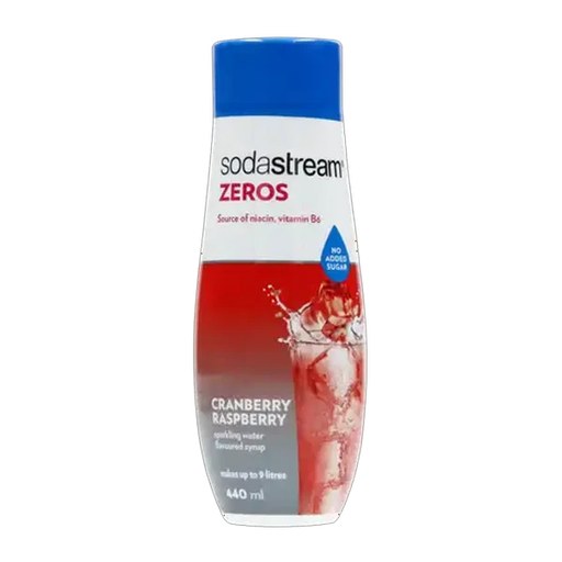 SodaStream Zeros Cranberry Raspberry Flavoured Sparkling Water Syrup 440ml