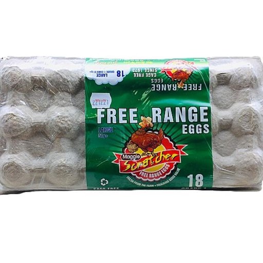 18 Free Range Eggs Grade 1 Large Maggie Scratcher