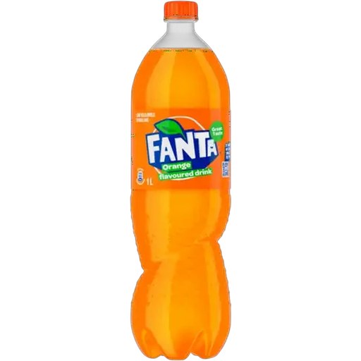 Fanta Orange Flavoured Sparkling Soft Drink Bottle 1L
