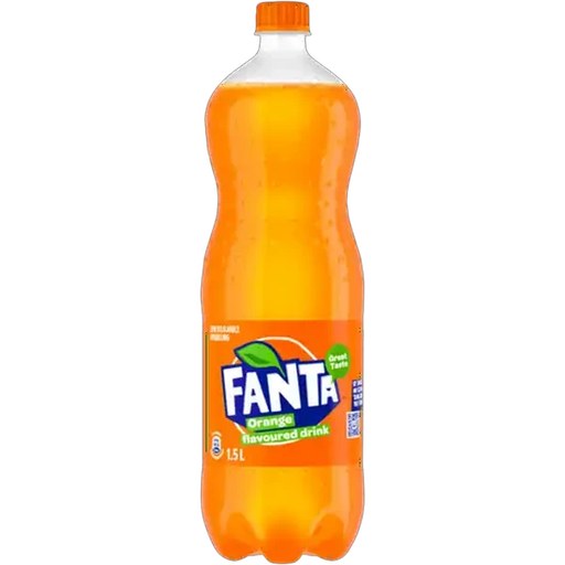 Fanta Orange Flavoured Sparkling Soft Drink Bottle 1.5L
