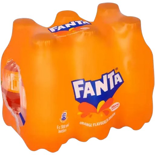Fanta Orange Flavoured Sparkling Drink 6 x 300ml