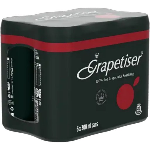 Grapetiser 100% Sparkling Red Grape Juice 6 x 300ml