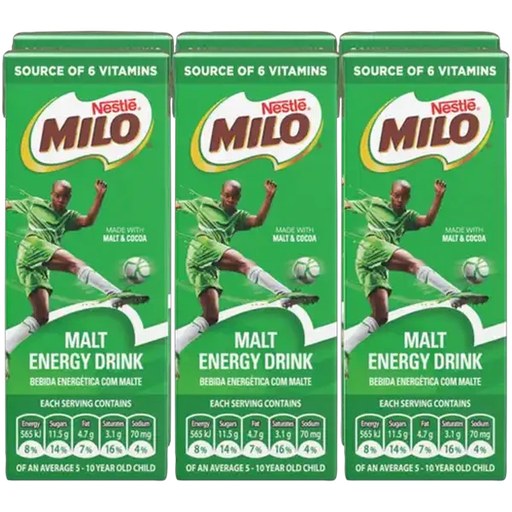 Nestlé Milo Malt Energy Drink 6 x 200ml