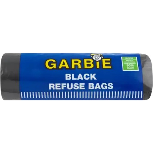 Garbie 50 Pack Black Refuse Bags 750mm x 950mm