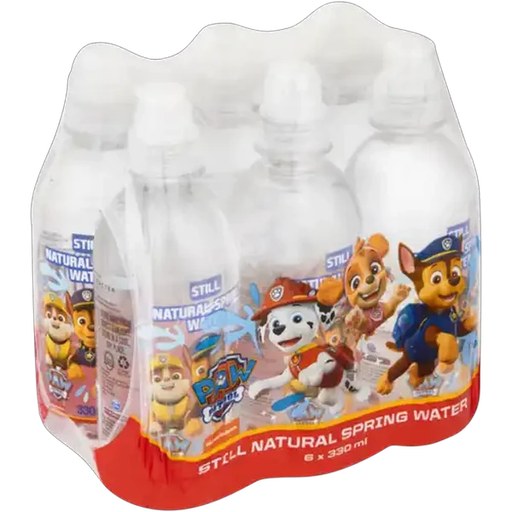 PAW Patrol Natural Still Spring Water Bottles 6 x 330ml