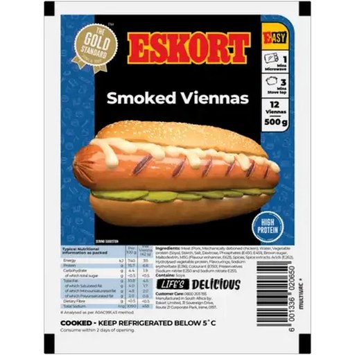 Eskort Smoked Viennas 500g
