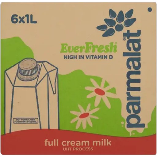 Parmalat Everfresh UHT Full Cream Milk 6 x 1L